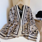 Louis Vuitton Cashmere Monogram Jacquard Scarf Shawl for Women – product image 12