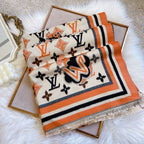 Louis Vuitton Cashmere Monogram Jacquard Scarf Shawl for Women – product image 19