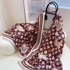 Louis Vuitton Cashmere Monogram Jacquard Scarf Shawl for Women – product image 23