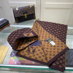 Louis Vuitton Cashmere Monogram Letter Jacquard Scarf Hat Set for Women – product image 15