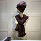 Louis Vuitton Cashmere Monogram Letter Jacquard Scarf Hat Set for Women – product image 16
