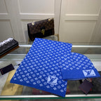 Louis Vuitton Cashmere Monogram Letter Jacquard Scarf Hat Set for Women – product image 3