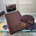 Louis Vuitton Cashmere Monogram Letter Jacquard Scarf Hat Set for Women – product image 9