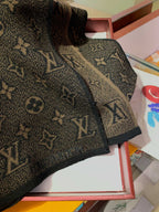 Louis Vuitton Cashmere Monogram Men's Knitted Scarf for Women – product image 8
