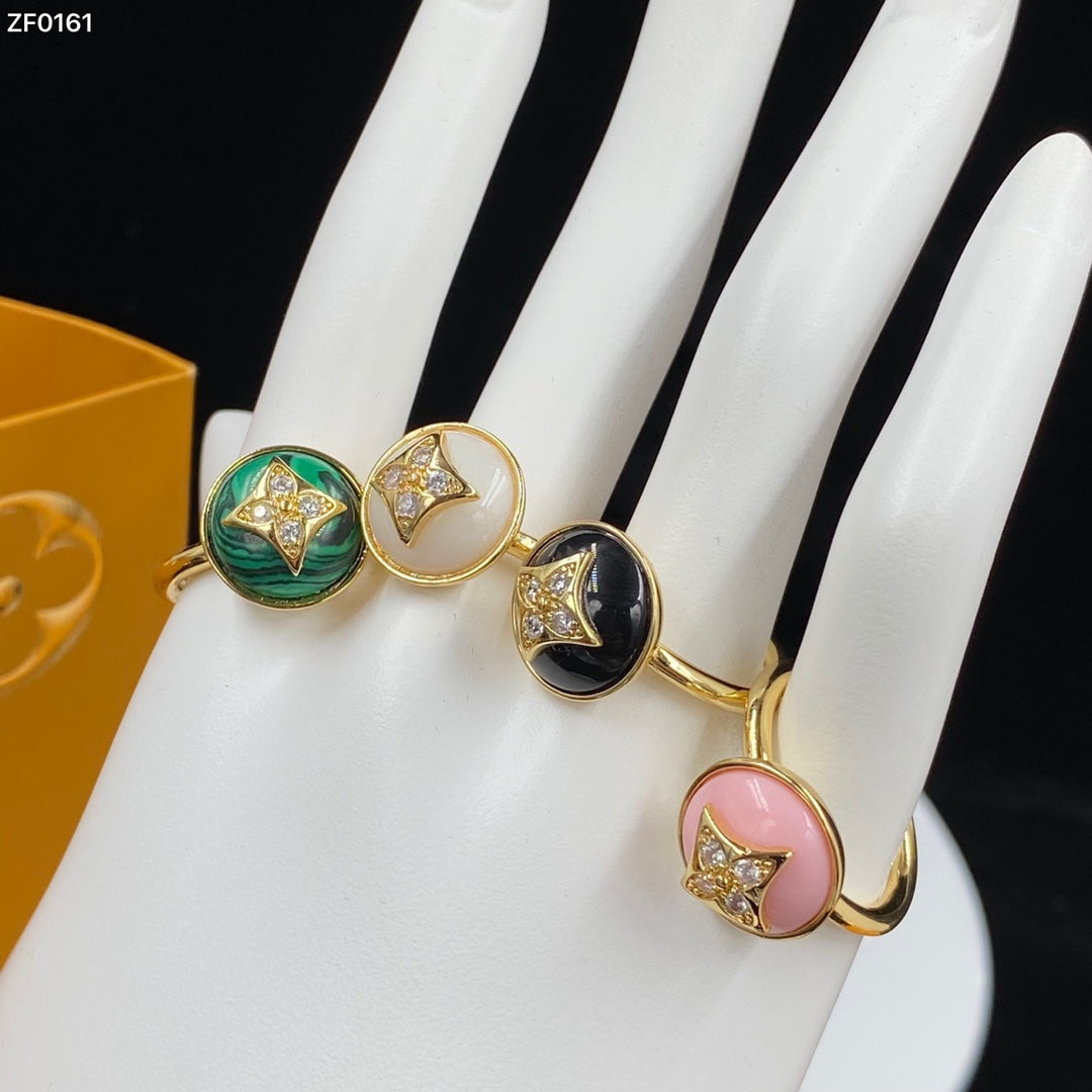 Louis Vuitton Chalcedony Crystal Open Ring – Luxury Designer Jewelry – product image 10