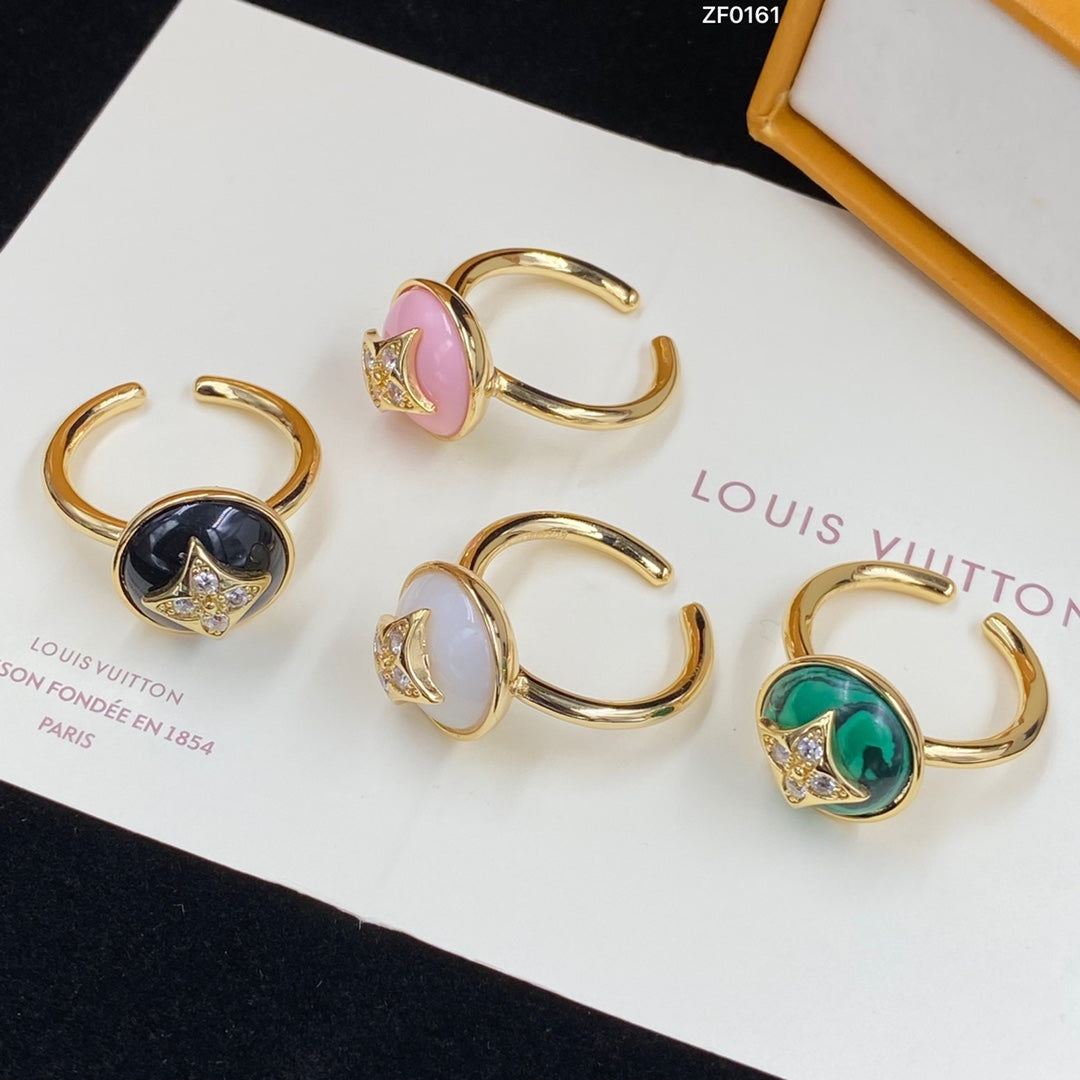 Louis Vuitton Chalcedony Crystal Open Ring – Luxury Designer Jewelry – product image 11
