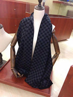 Louis Vuitton Classic Checkerboard Wool Warm Scarf for Women – product image 13