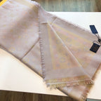 Louis Vuitton Classic Color Striped Gold Silk Square Scarf for Women – product image 24
