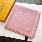 Louis Vuitton Classic Color Striped Gold Silk Square Scarf for Women – product image 6