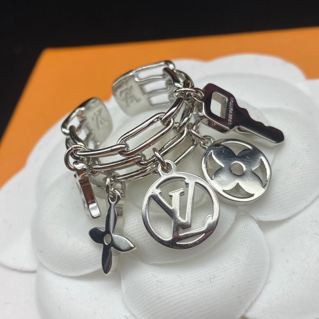 Louis Vuitton Classic Key Monogram Pendant Ring – Luxury Designer Jewelry – product image 2