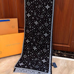 Louis Vuitton Classic Monogram Cashmere Jacquard Knit Scarf for Women – product image 11