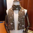 Louis Vuitton Classic Monogram Cashmere Jacquard Knit Scarf for Women – product image 14