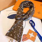 Louis Vuitton Classic Monogram Cashmere Jacquard Knit Scarf for Women – product image 15