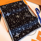 Louis Vuitton Classic Monogram Cashmere Jacquard Knit Scarf for Women – product image 3
