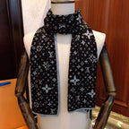 Louis Vuitton Classic Monogram Cashmere Jacquard Knit Scarf for Women – product image 7