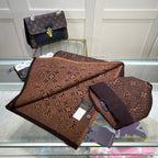 Louis Vuitton Classic Monogram Unisex Wool Scarf Hat Set – product image 19
