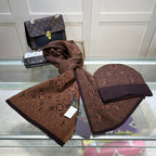 Louis Vuitton Classic Monogram Unisex Wool Scarf Hat Set – product image 20