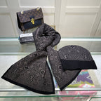 Louis Vuitton Classic Monogram Unisex Wool Scarf Hat Set – product image 23