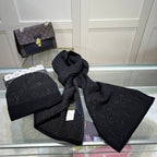 Louis Vuitton Classic Monogram Unisex Wool Scarf Hat Set – product image 26