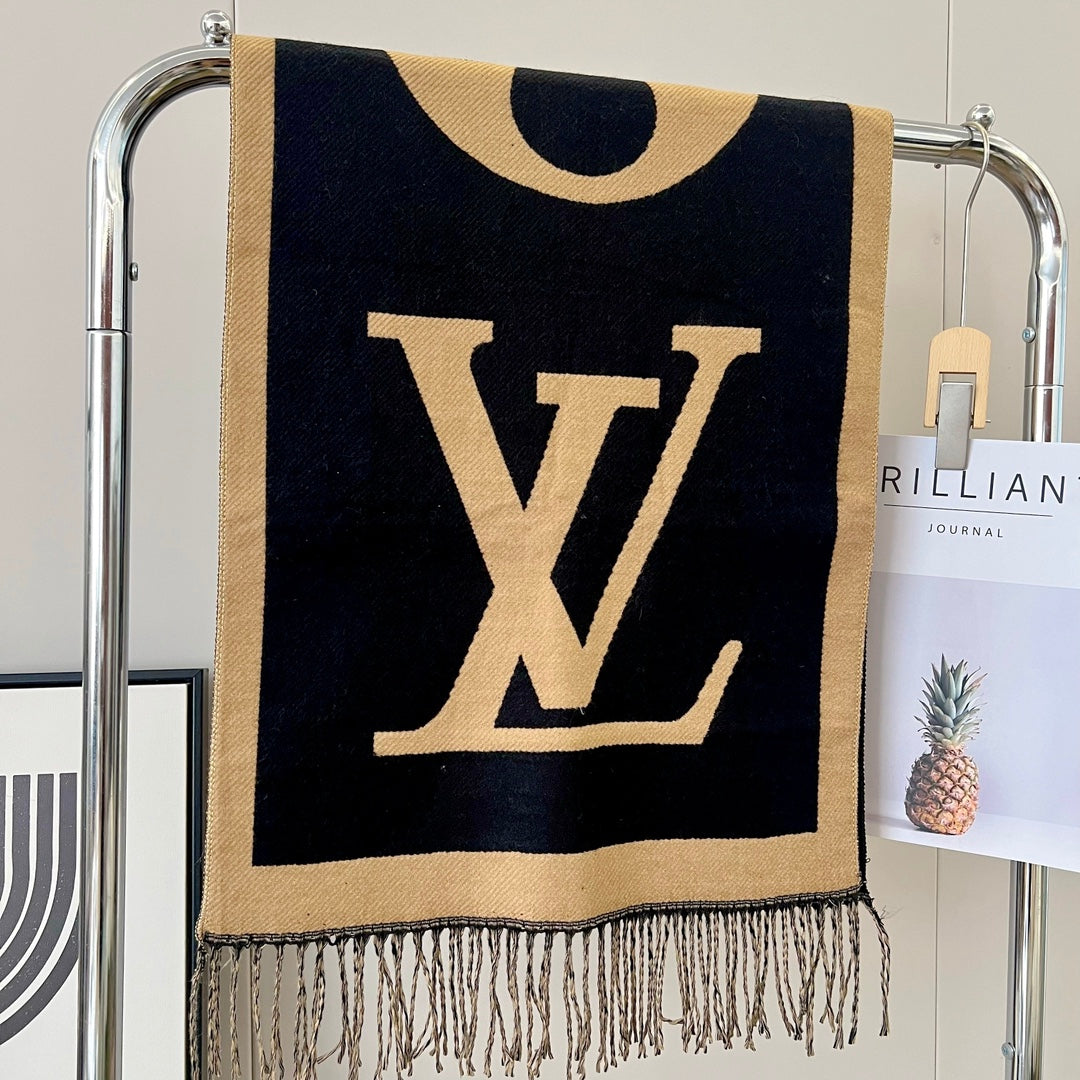Louis Vuitton Classic Retro Big Embossed Cashmere Scarf for Women – product image 14