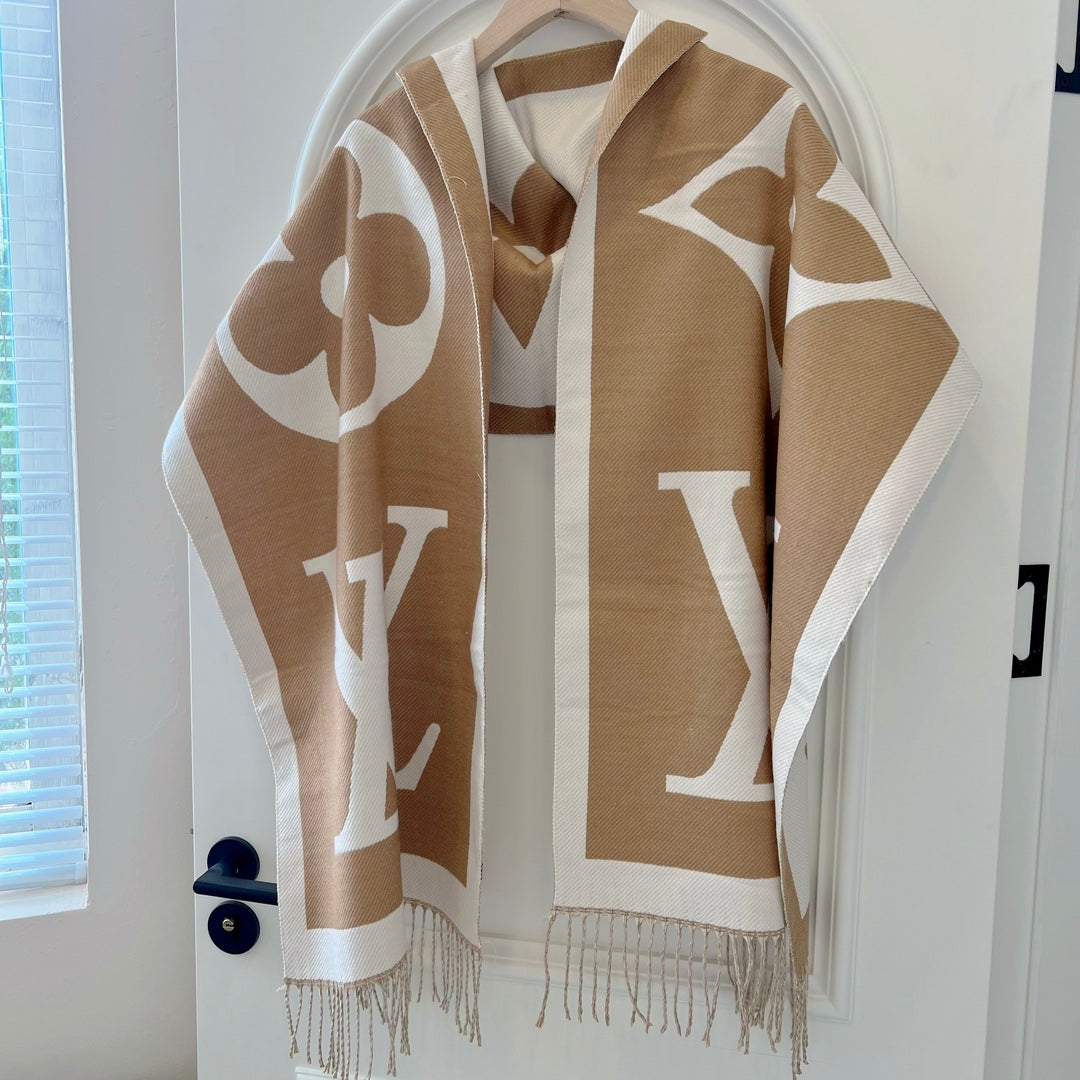 Louis Vuitton Classic Retro Big Embossed Cashmere Scarf for Women – product image 16