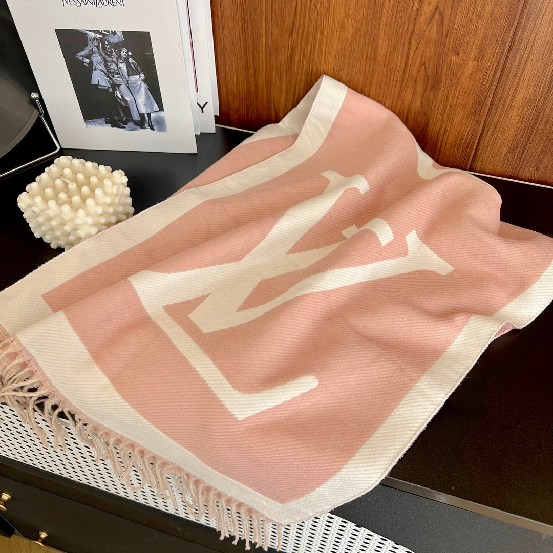 Louis Vuitton Classic Retro Big Embossed Cashmere Scarf for Women – product image 20