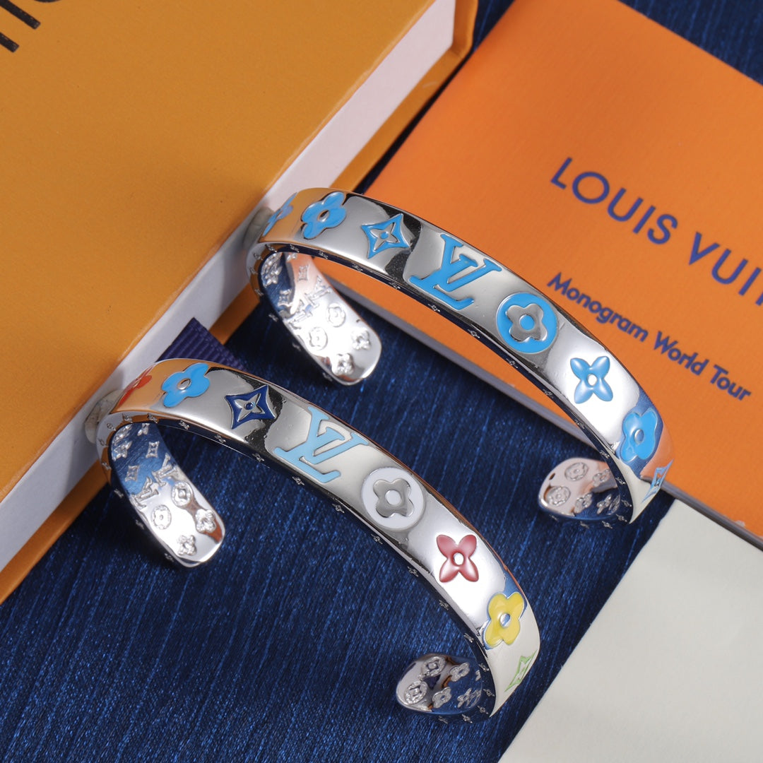 Louis Vuitton Colored Enamel Embossed Bracelet – Luxury Jewelry – product image 5