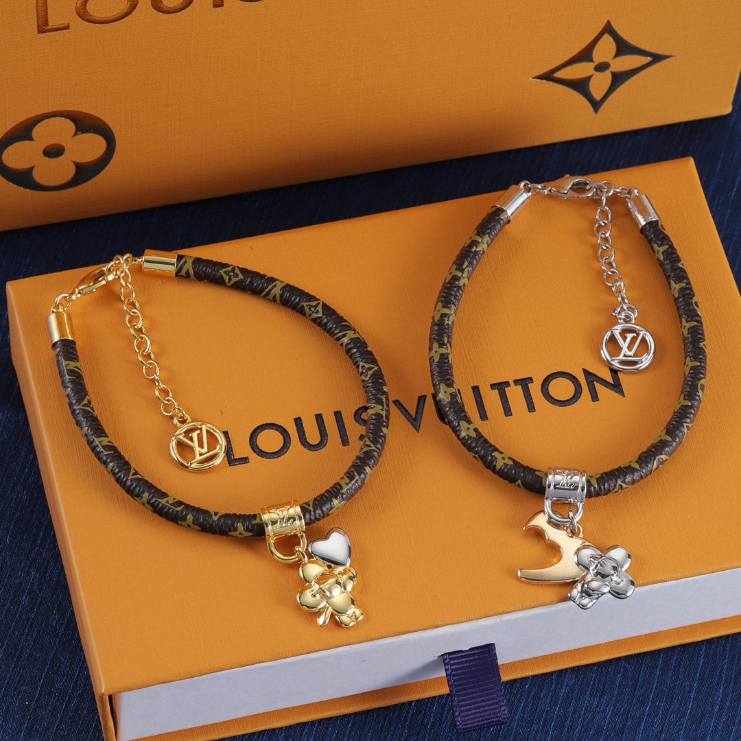 Louis Vuitton Couple Love Spliced Doll Leather Bracelet – Luxury Jewelry – product image 8