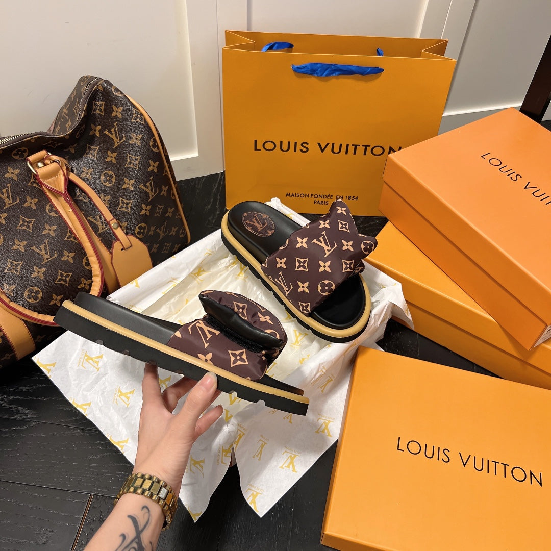 Louis Vuitton Couple Vintage Print Velcro Sandals – sandals product image 12