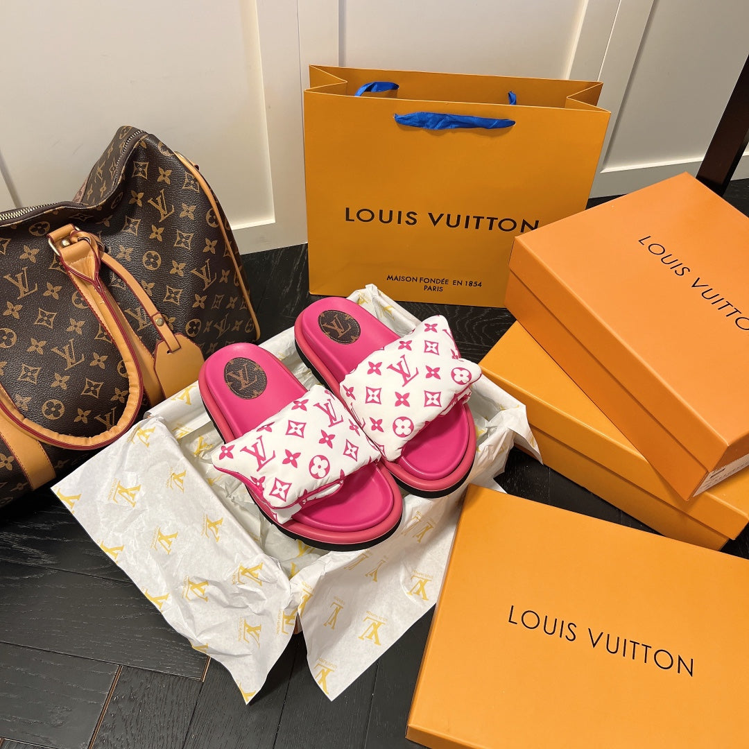 Louis Vuitton Couple Vintage Print Velcro Sandals – sandals product image 5