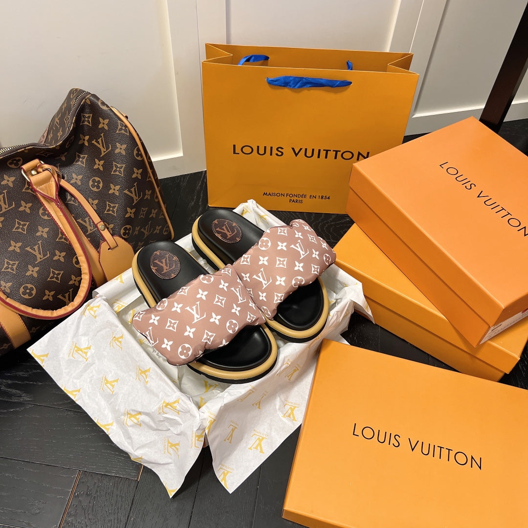 Louis Vuitton Couple Vintage Print Velcro Sandals – sandals product image 7