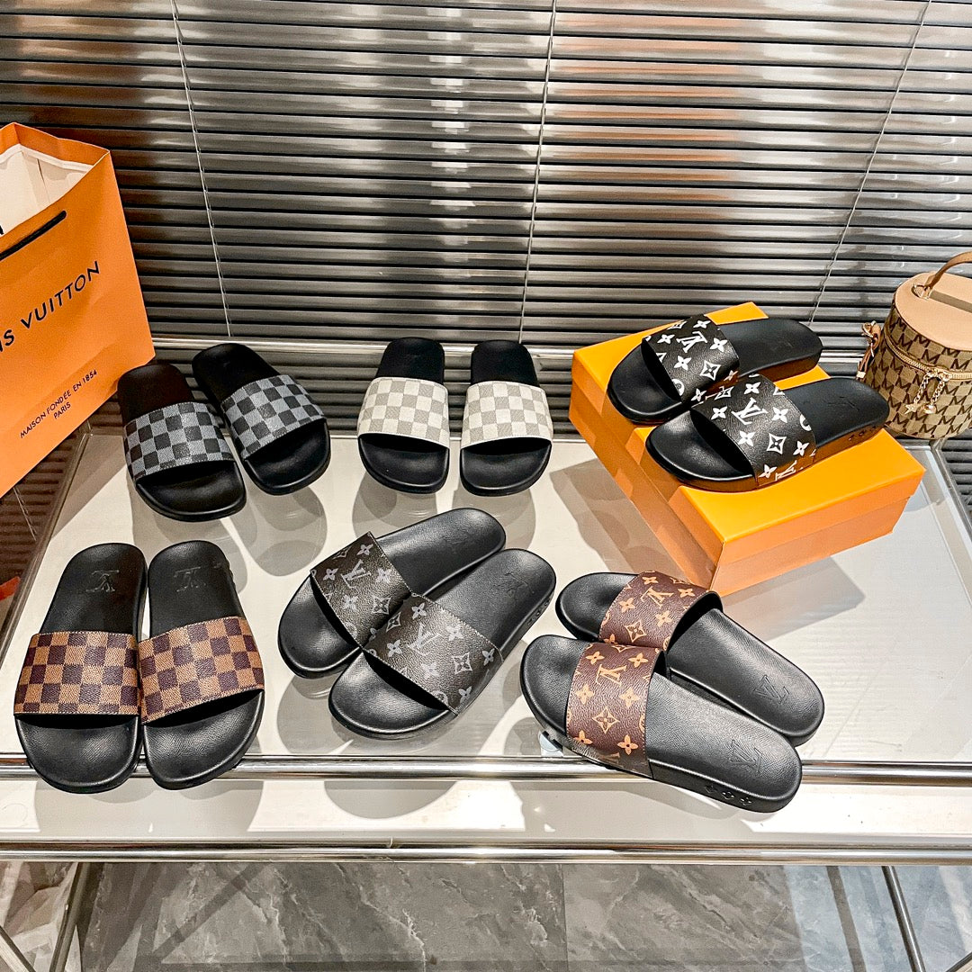 Louis Vuitton Couples Monogram& Checkerboard Flat Slippers – slippers product image 13