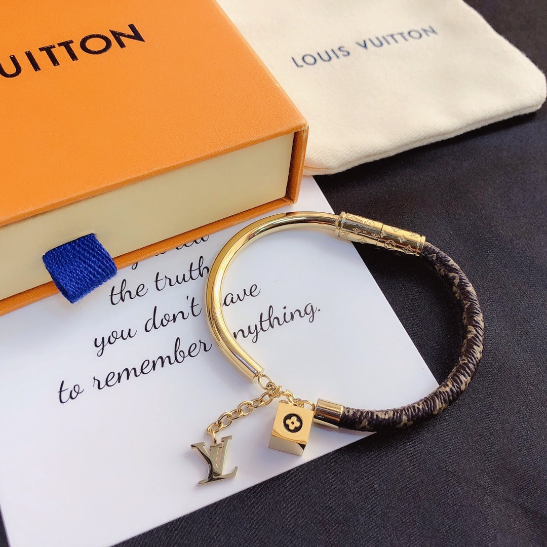 Louis Vuitton Cowhide Patchwork Bracelet – Luxury Jewelry – product image 2