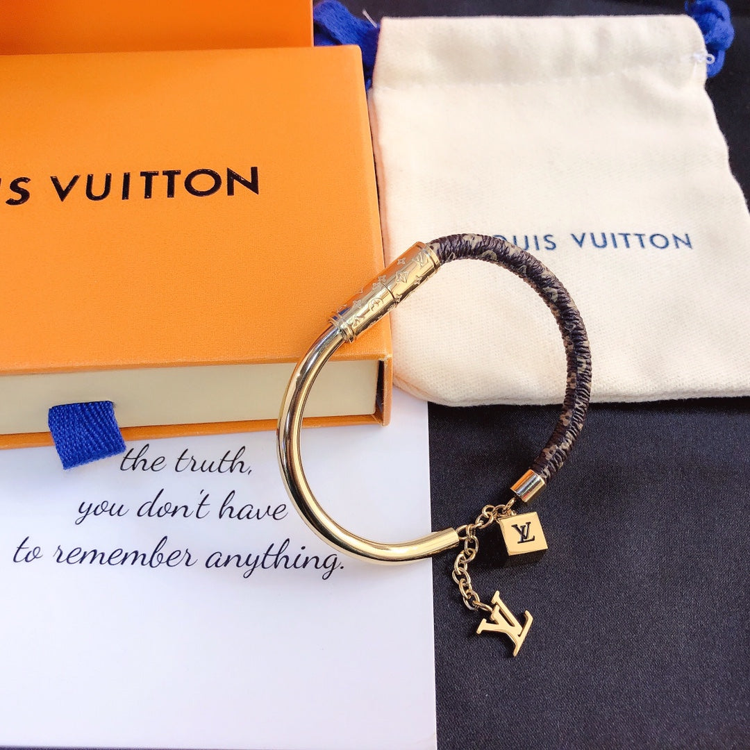 Louis Vuitton Cowhide Patchwork Bracelet – Luxury Jewelry – product image 3