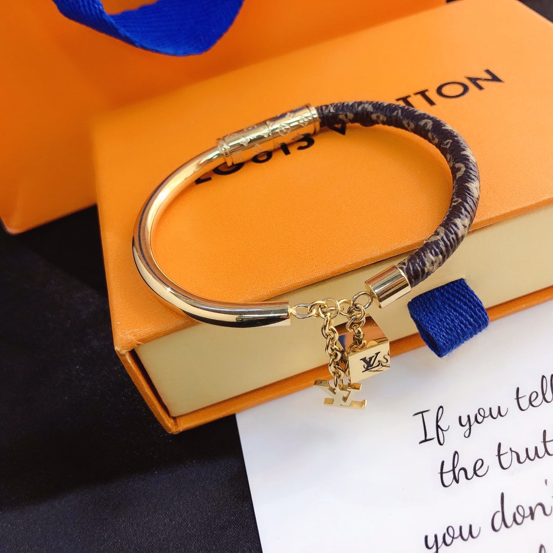 Louis Vuitton Cowhide Patchwork Bracelet – Luxury Jewelry – product image 8