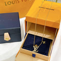 Louis Vuitton Crystal Alphabet Floral Necklace – Luxury Designer Jewelry – product image 1