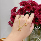 Louis Vuitton Crystal Alphabet Floral Necklace – Luxury Designer Jewelry – product image 7