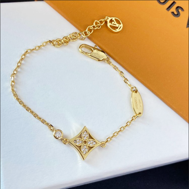 Louis Vuitton Crystal Floral Adjustable Bracelet – Luxury Jewelry – product image 1
