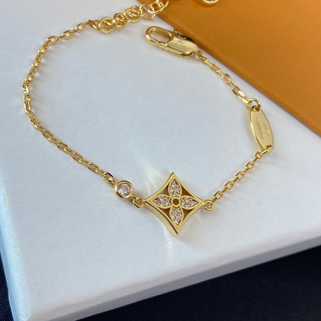 Louis Vuitton Crystal Floral Adjustable Bracelet – Luxury Jewelry – product image 2