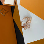 Louis Vuitton Crystal Floral Open Ring – Luxury Designer Jewelry – product image 3