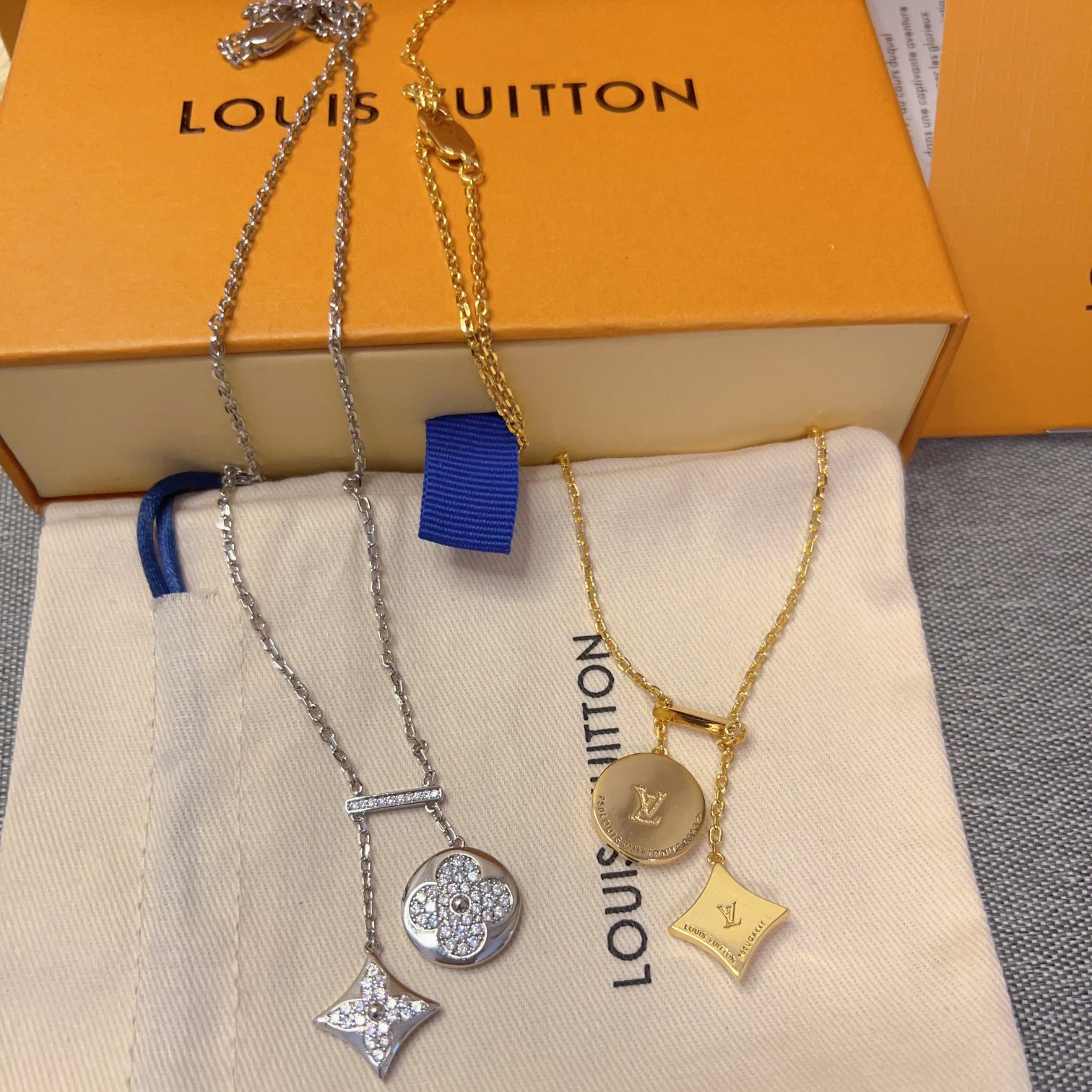 Louis Vuitton Crystal Four-Leaf Clover Charm Necklace – Luxury Designer Jewelry – product image 7