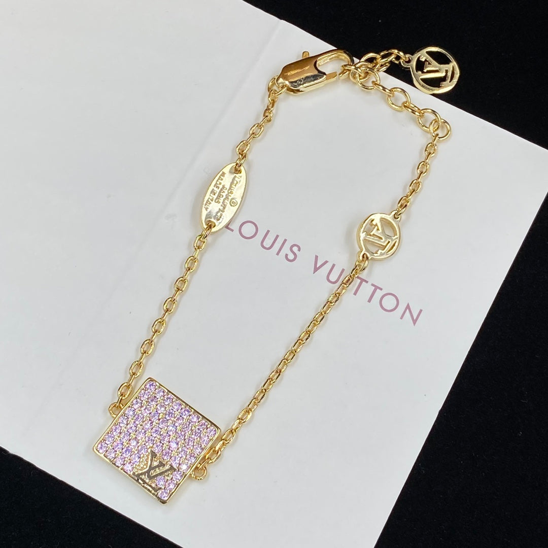 Louis Vuitton Crystal Square Bracelet Necklace – Luxury Jewelry – product image 2