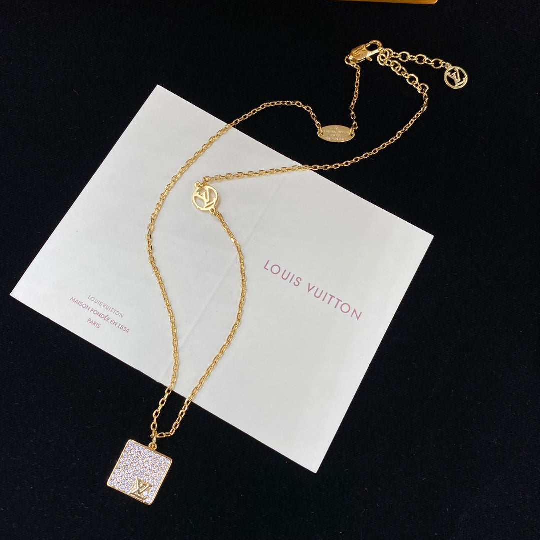Louis Vuitton Crystal Square Bracelet Necklace – Luxury Jewelry – product image 4