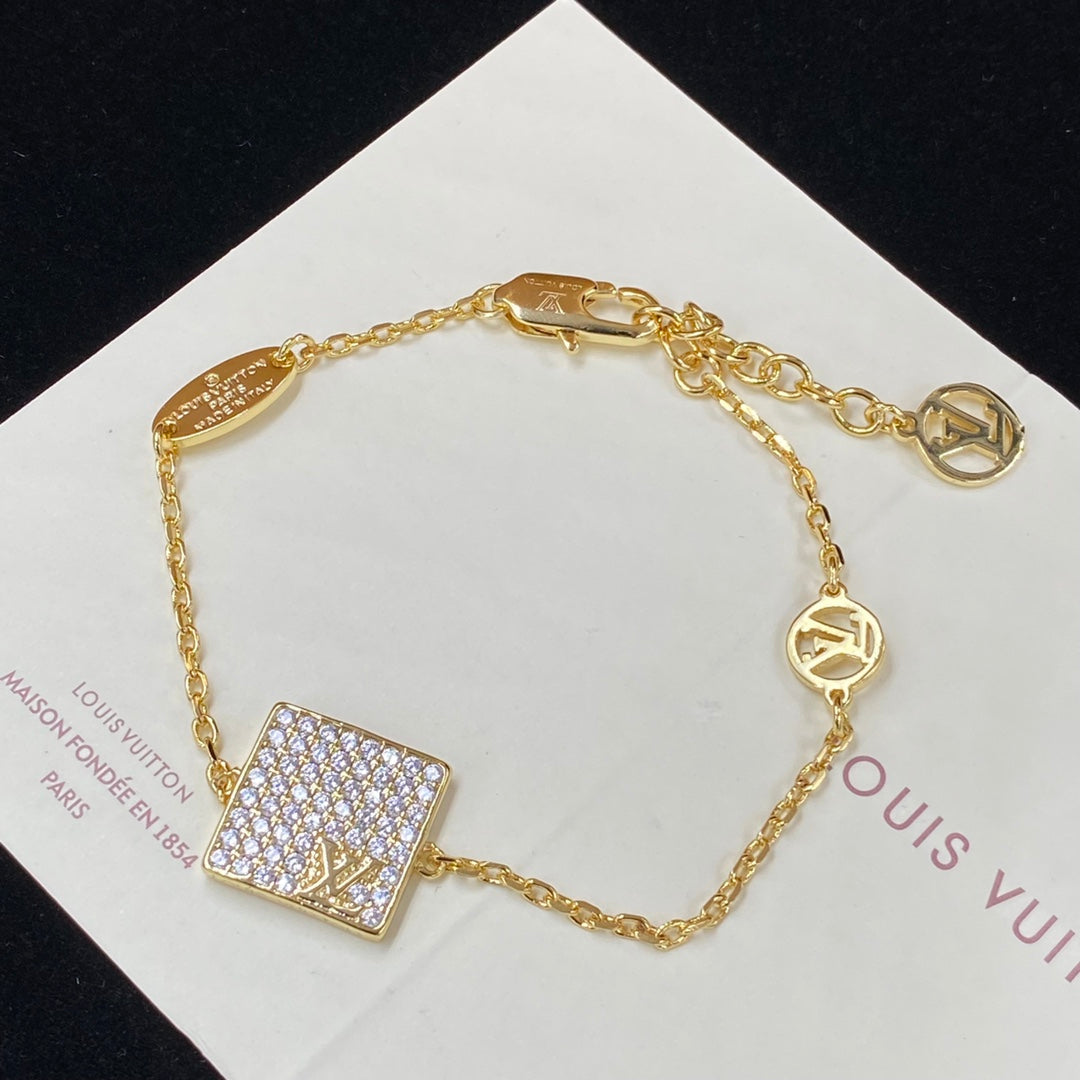 Louis Vuitton Crystal Square Bracelet Necklace – Luxury Jewelry – product image 5