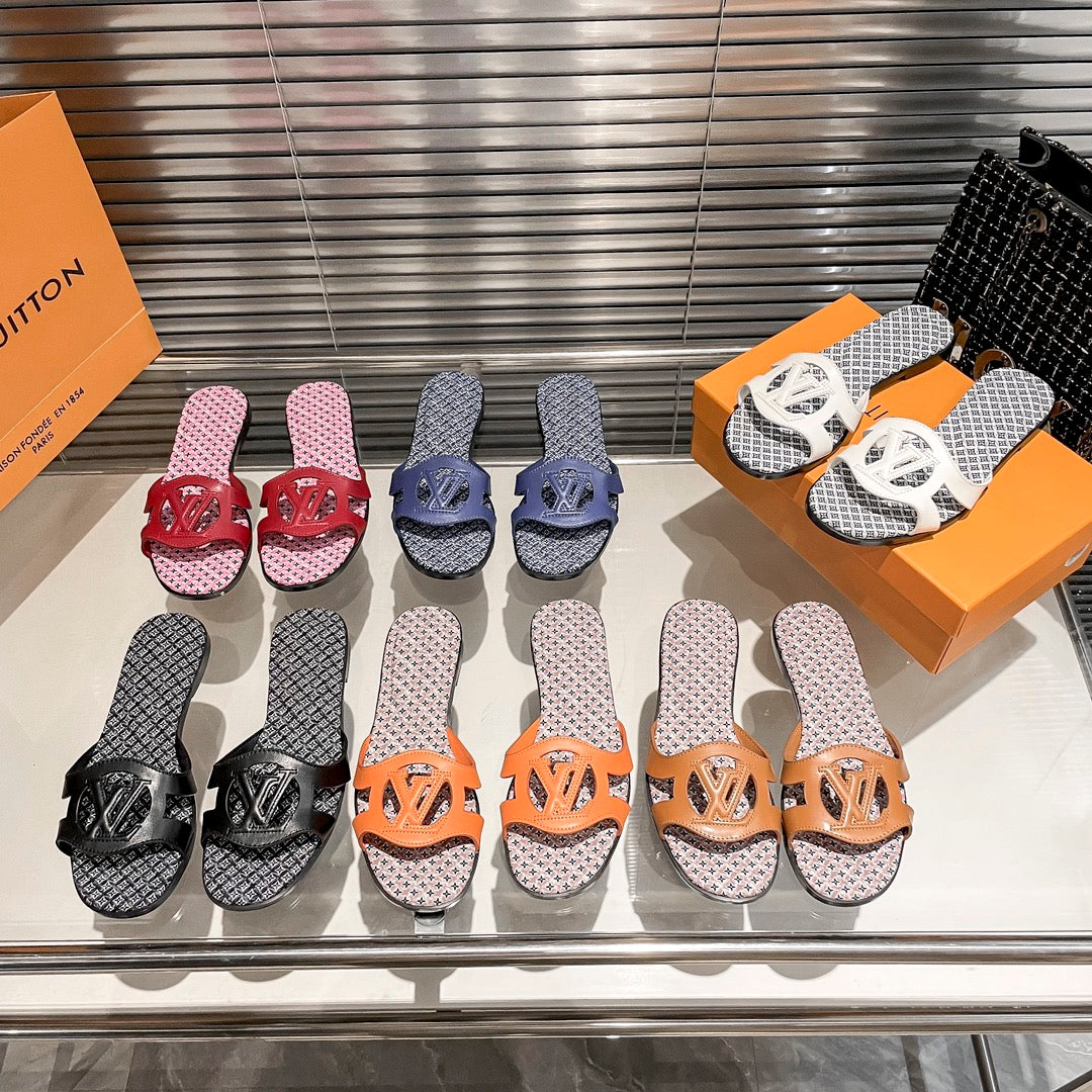 Louis Vuitton Cutout Letter Printed Slippers – slippers product image 13