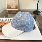 Louis Vuitton denim monogram baseball cap — high-resolution view 1