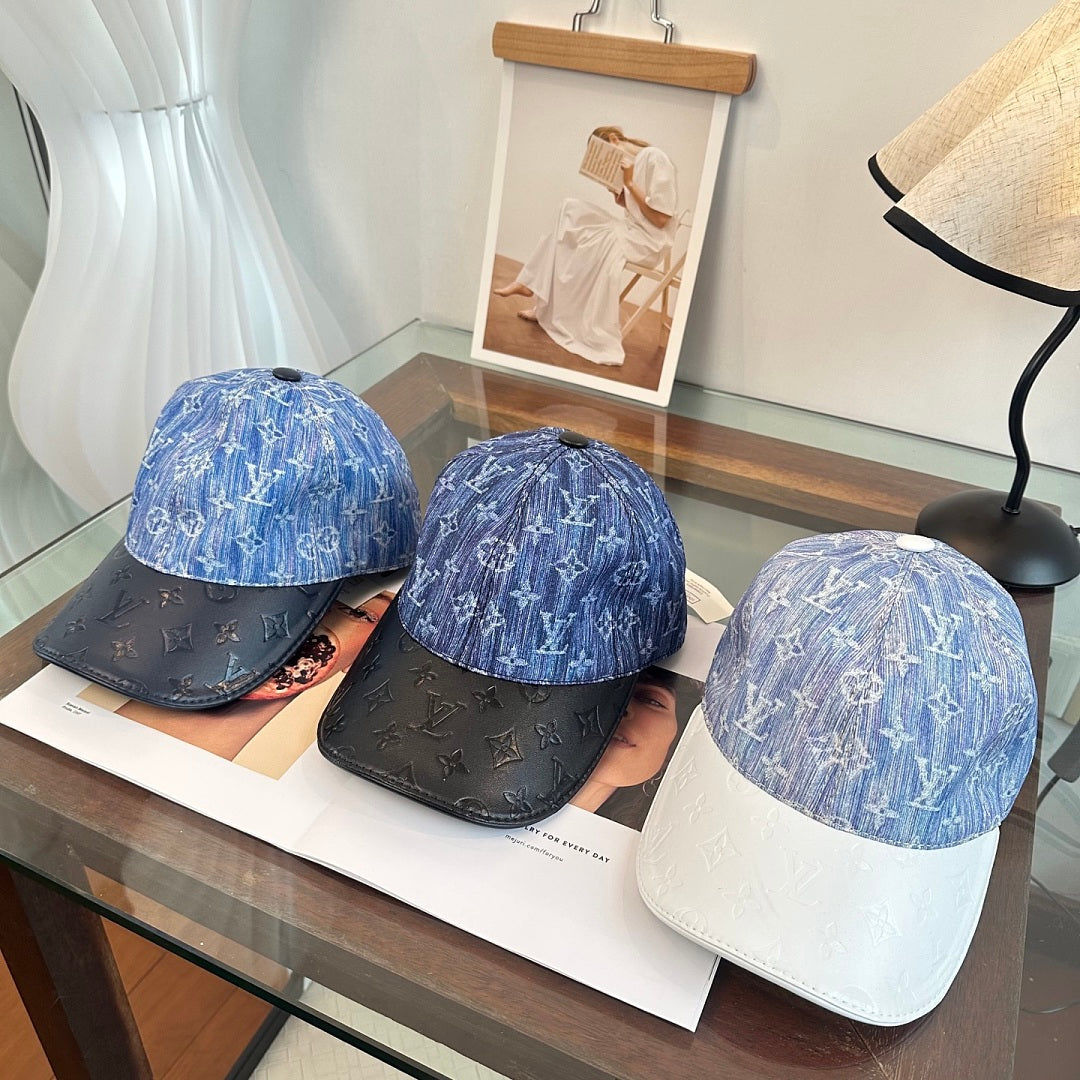 Louis Vuitton denim monogram baseball cap — high-resolution view 11