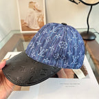Louis Vuitton denim monogram baseball cap — high-resolution view 13