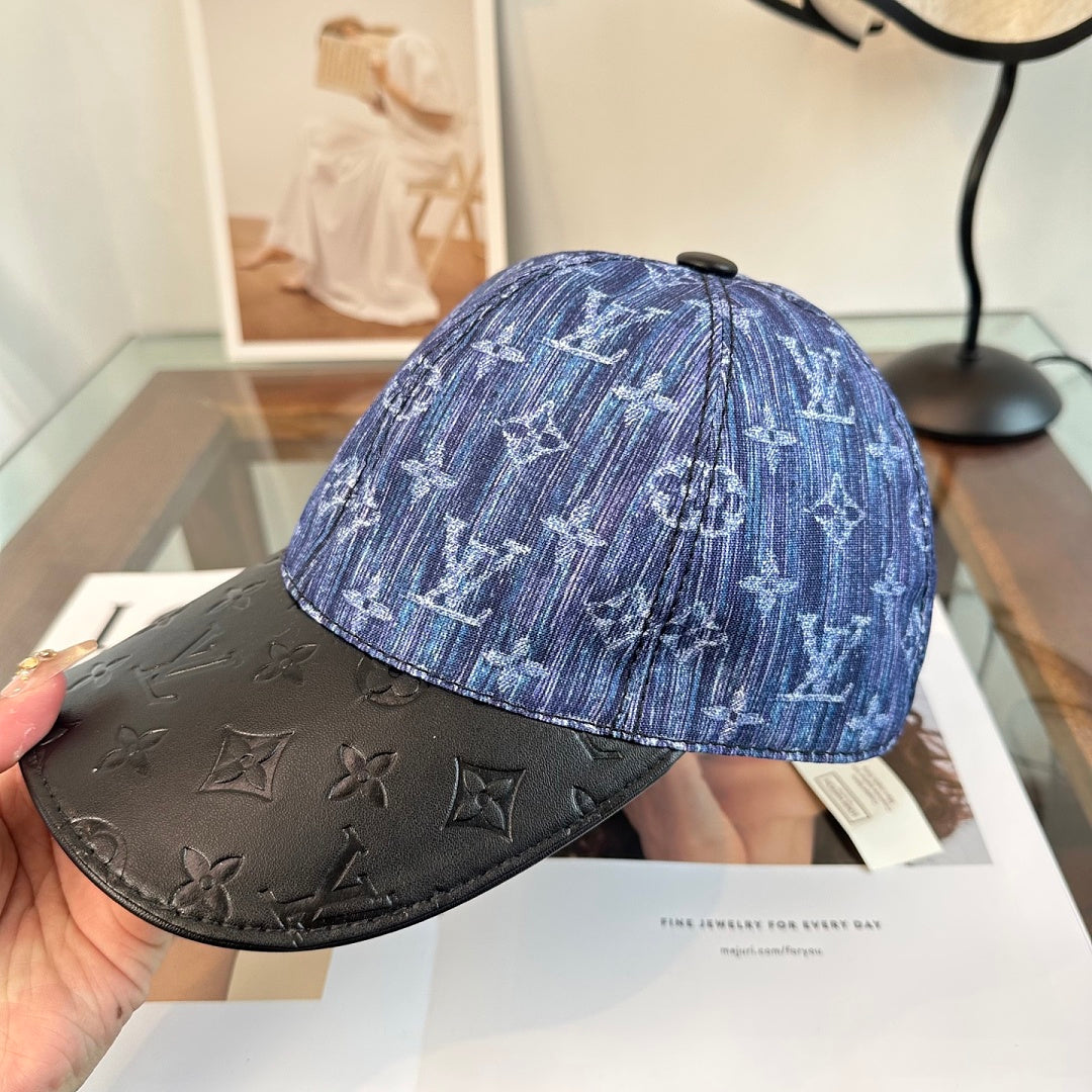 Louis Vuitton denim monogram baseball cap — high-resolution view 13
