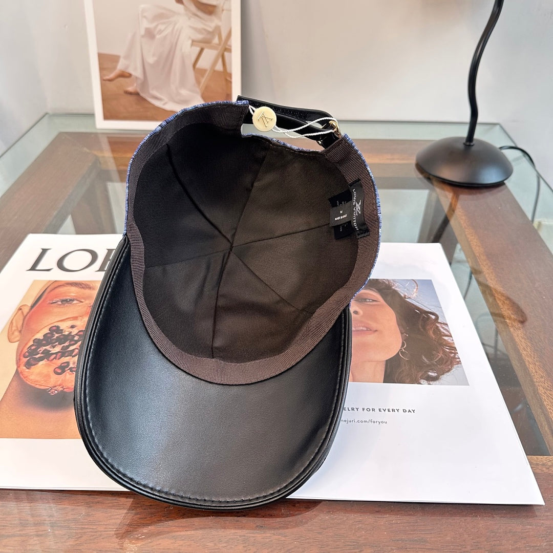 Louis Vuitton denim monogram baseball cap — high-resolution view 14